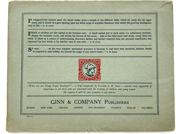 The Jones Readers (prospectus with pasted clippings against animal cruelty)