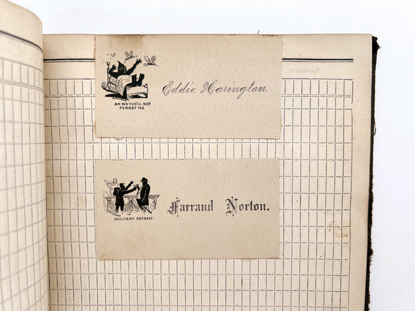 Printer/Sunday School leader's record & calling card specimen book