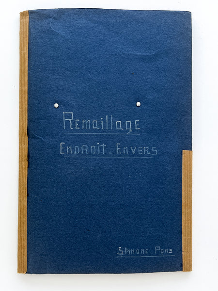 Remaillage endroit-envers (mending examples from French sewing course)