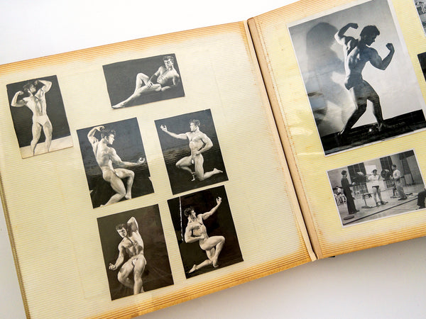 Personal photograph album and scrapbook of 1950s bodybuilder Alex Pilin