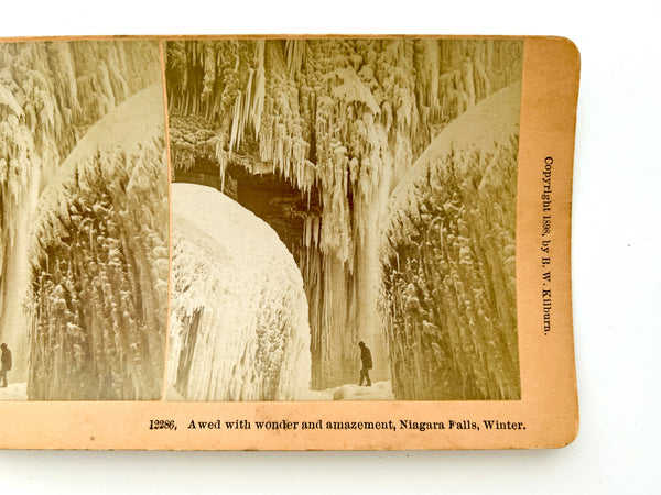 12286 Awed with wonder and amazement, Niagara Falls, Winter [Kilburn stereograph]