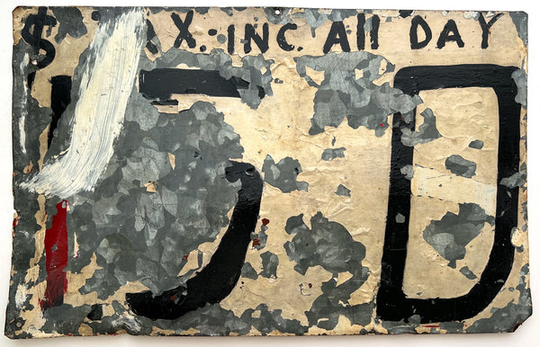 X - Inc. All Day (painted metal sign)