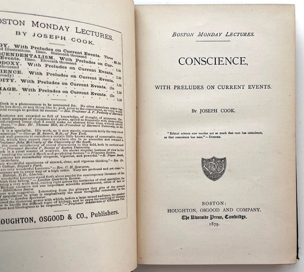 Conscience, with Preludes on Current Events (Boston Monday Lectures)