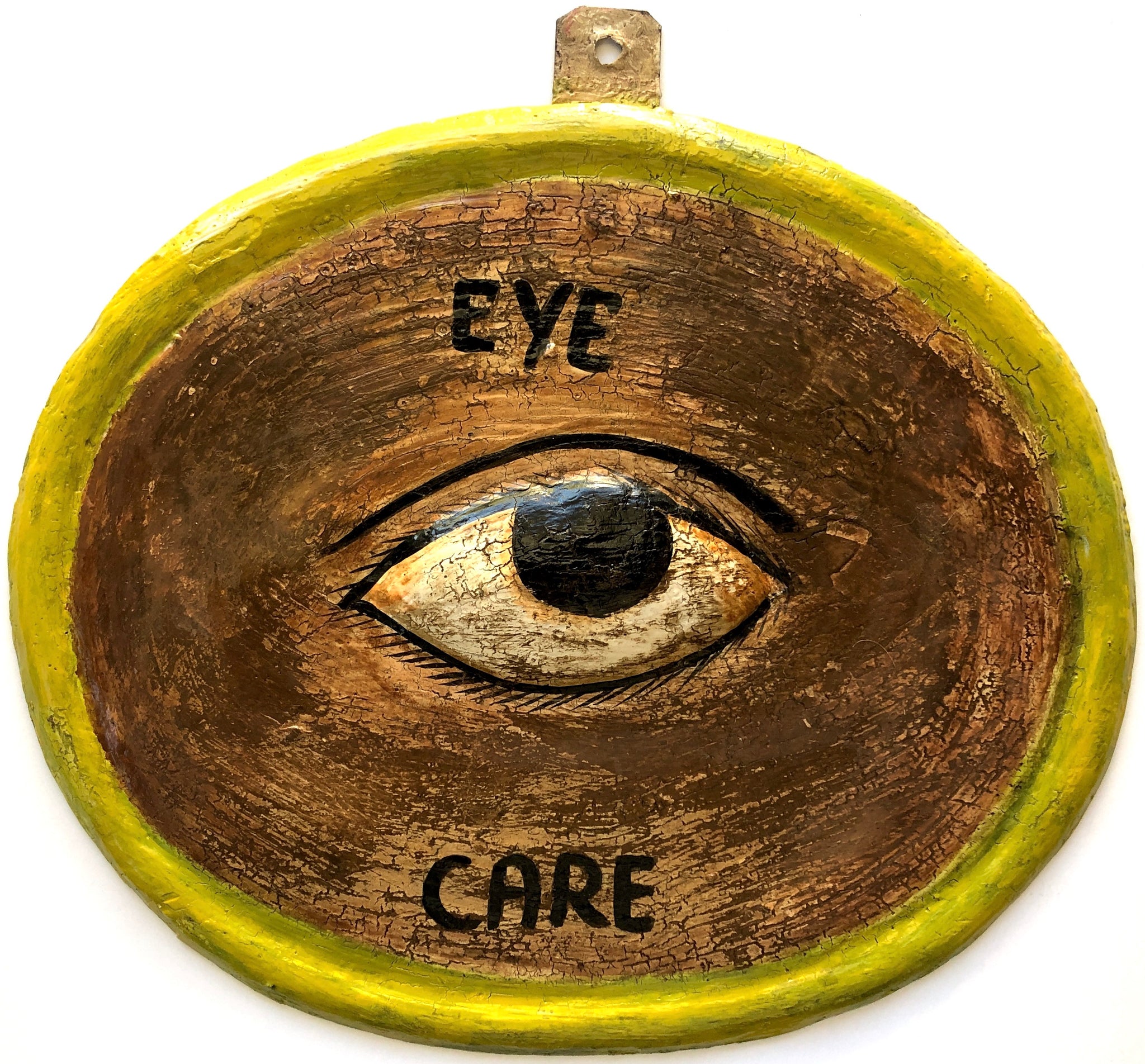 EYE CARE vintage 1970s India optician trade sign