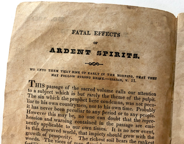 Fatal Effects of Ardent Spirits