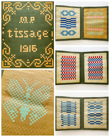 Tissage! 1916 Manuel Pratique [album of paper weaving]