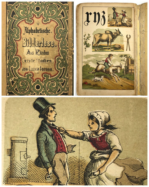 Alphabetische Bilderlese (1850s German Fraktur ABC)