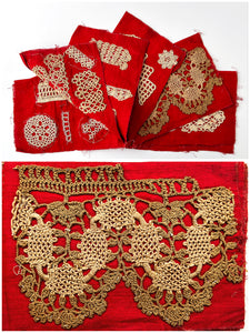 Crochet lace appliqué and trim sample book / cahier de dentelles.