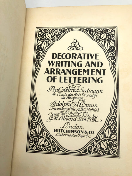 Decorative Writing and Arrangement of Lettering