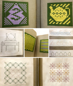 Album of 50+ Froebel Gifts - paper weaving, decorative stitching, embroidery patterns