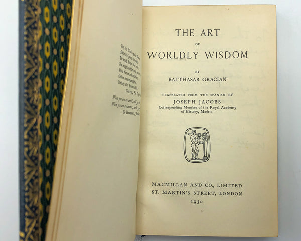 The Art of Worldly Wisdom (Bayntun-Riviere fine binding)
