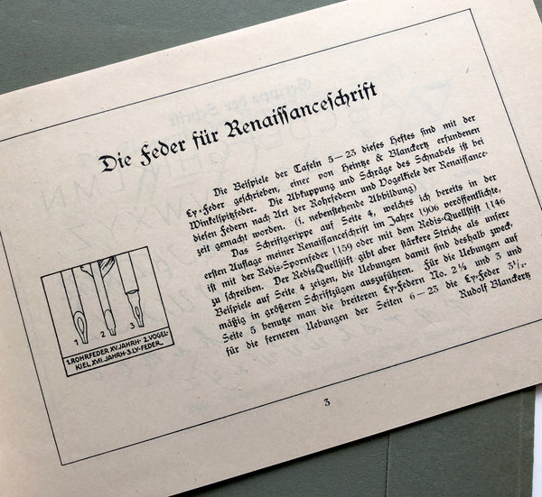 Kunstschriftmappe Beispielen... (Lettering/Calligraphy guide and practice book in original envelope)