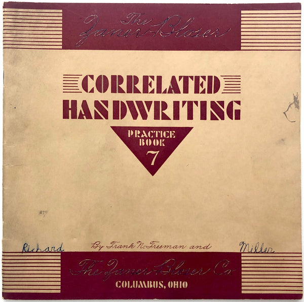 Correlated Handwriting Practice Book 7 (The Zaner-Bloser Co. penmanship copybook)