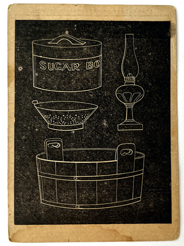 Domestic Objects "Designs and Pictures for Slate Drawing" Trade Card for businesses in Mount Vernon, NY