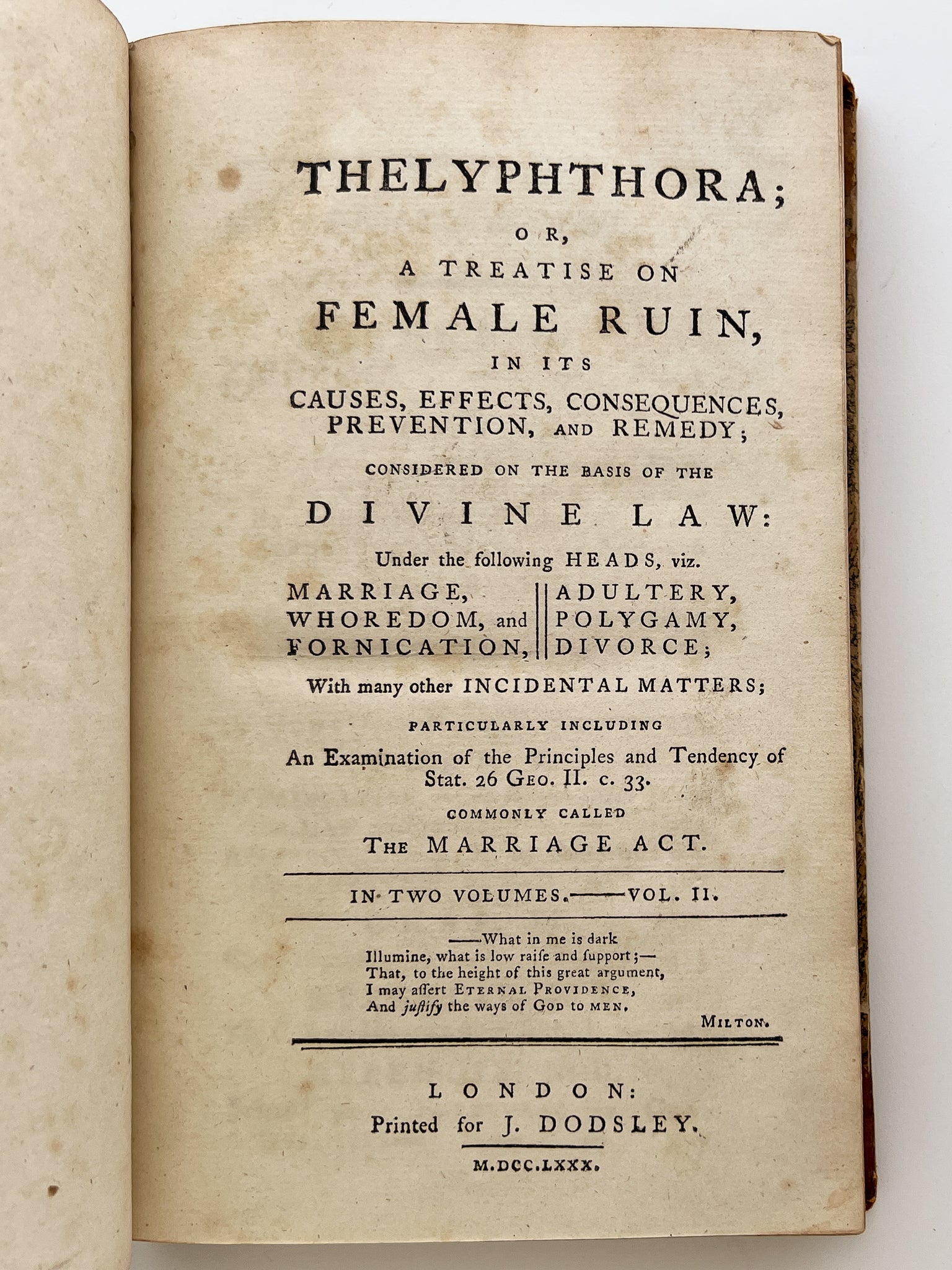 Thelyphthora; or, A Treatise on Female Ruin