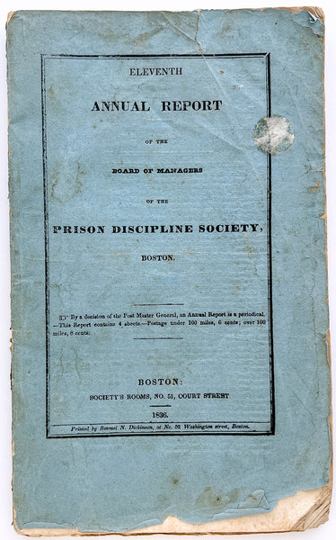 Eleventh annual report of the board of managers of the Prison Discipline Society, Boston, May, 1836.