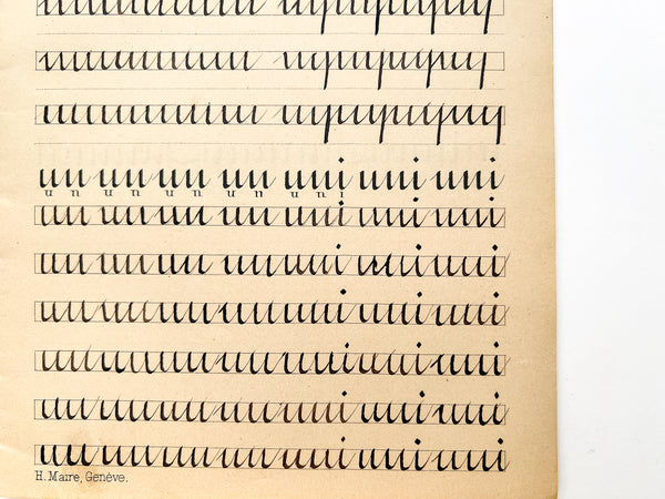 Cahiers d'écriture / Grosse Nos. 1 2 3 & Ronde [4] French penmanship workbooks