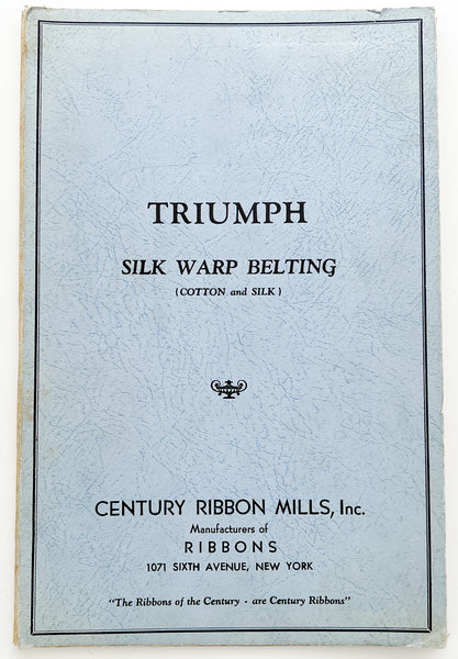 Triumph Silk Warp Belting (Cotton and Silk) Ribbon sample/swatch book
