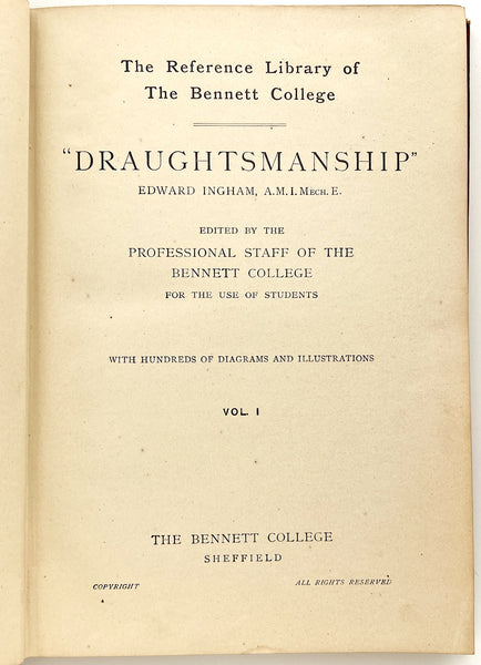 Draughtsmanship Vol. 1 (Reference Library of the Bennnett College)