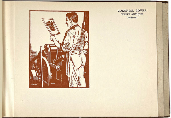 Colonial Cover (Paper Sample Book for Peninsular Paper Company, Distributed by Stone & Andrew)
