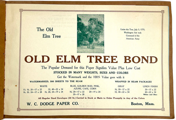 Old Elm Tree Bond (paper sample book)
