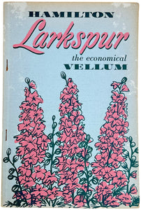 Hamilton Larkspur: The Economical Vellum (paper sample book)