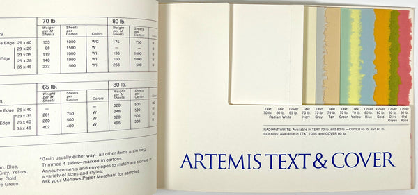 Artemis Text & Cover (paper sample book)