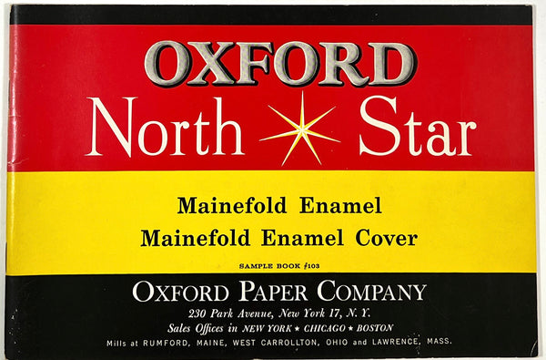 Oxford North Star Mainefold Enamel / Enamel Cover (paper sample book)