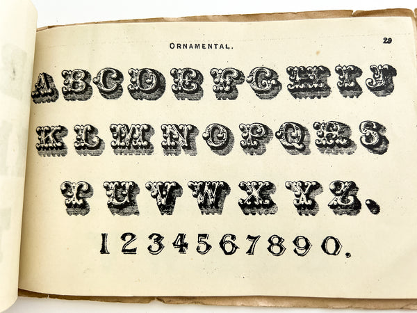 The Ornamental Penman's, Engravers, Sign Writers, Draughtsmen Pocket Book of Alphabets.