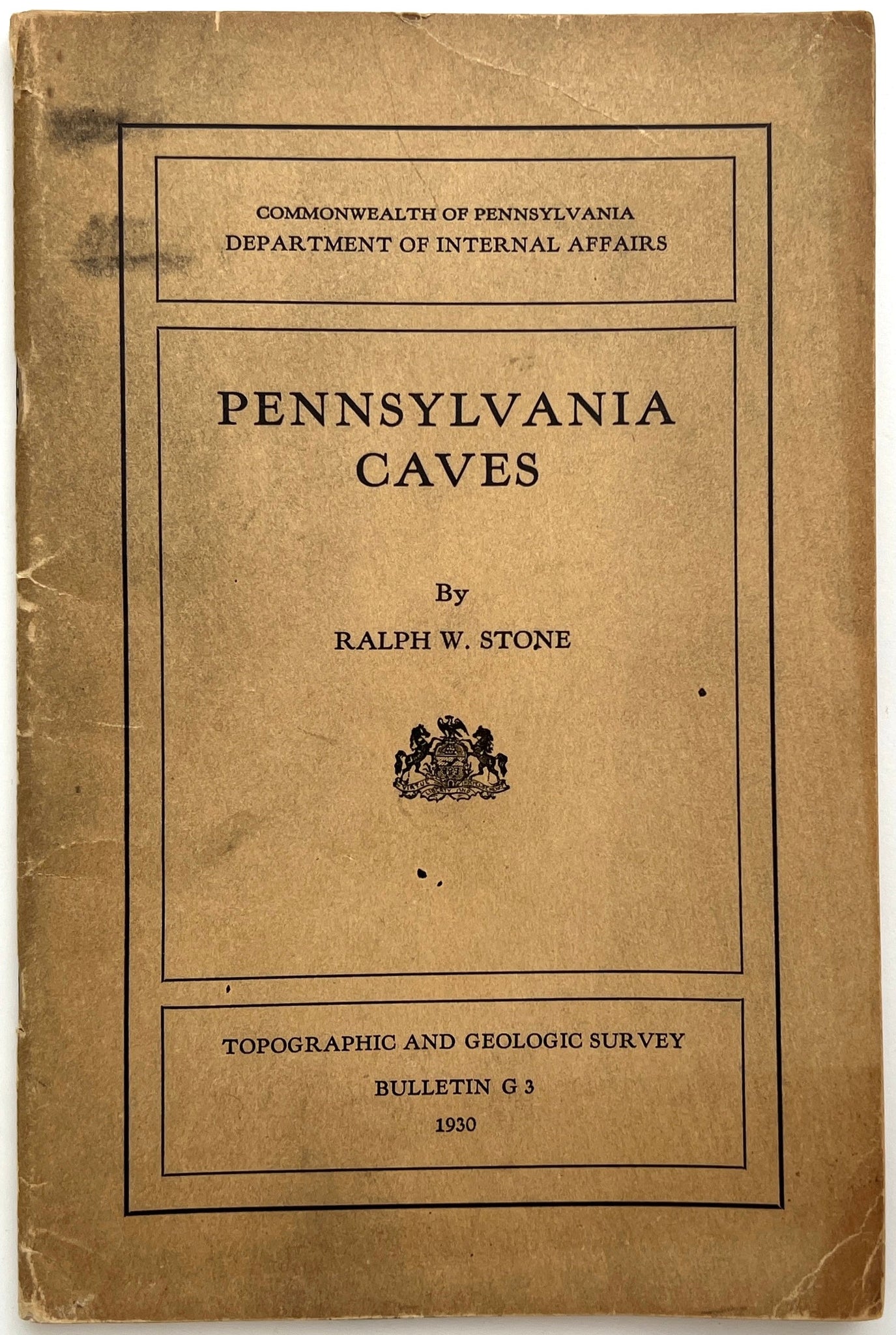 Pennsylvania Caves (Topographic and Geologic Survey Bulletin G3)