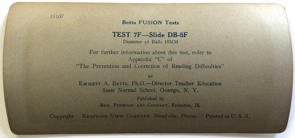 Betts Fusion Test 7F; Slide DB-5F (Keystone #35107)