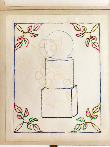 1892 Kindergarten Teacher's Album of Pricking and Sewing (Froebel Gifts 11 & 12)
