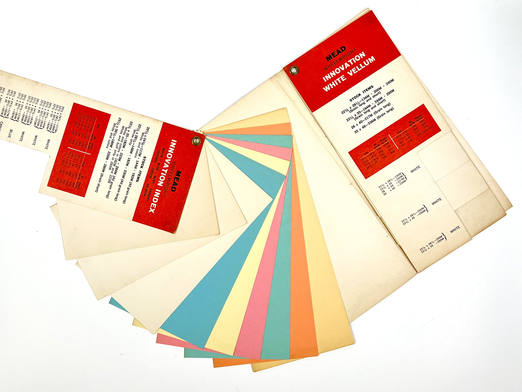 Mead Wheelwright Innovation Index and White Vellum (paper sample book)
