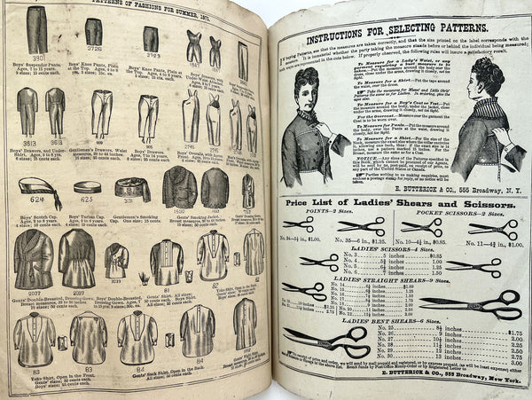 E. Butterick & Co's Summer Catalogue 1875 [catalog of patterns for ladies' and children's clothing]