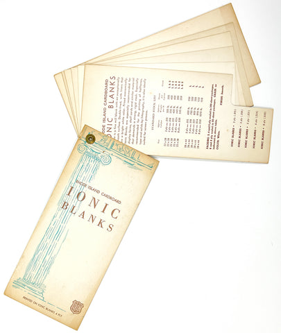 Rhode Island Cardboard Ionic Blanks (paper sample book)
