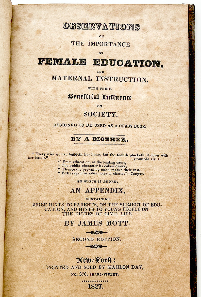 Observations on the Importance of Female Education and Maternal Instruction
